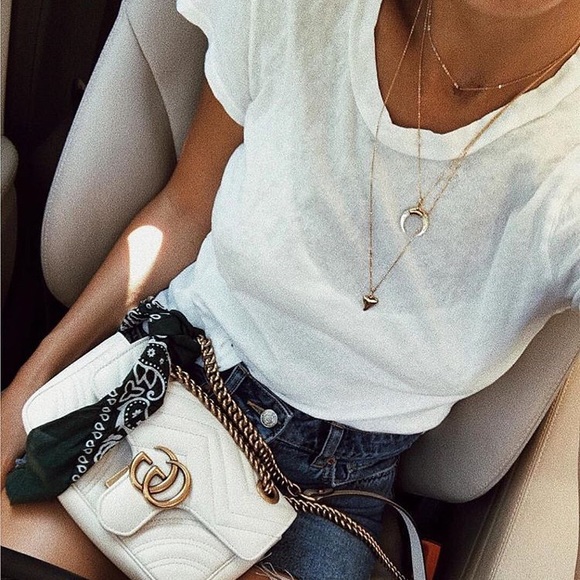 James Michelle Pearl Crescent Necklace 
